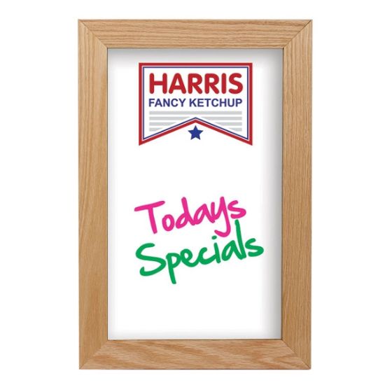 Picture of 12 x 18 Oak Frame Wall Wet-Erase Board 